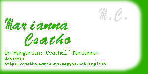 marianna csatho business card